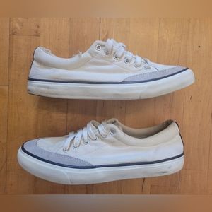 Banana Republic Men's Size 8 Cream Canvas Boat Shoes